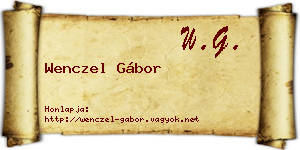 Wenczel Gábor névjegykártya